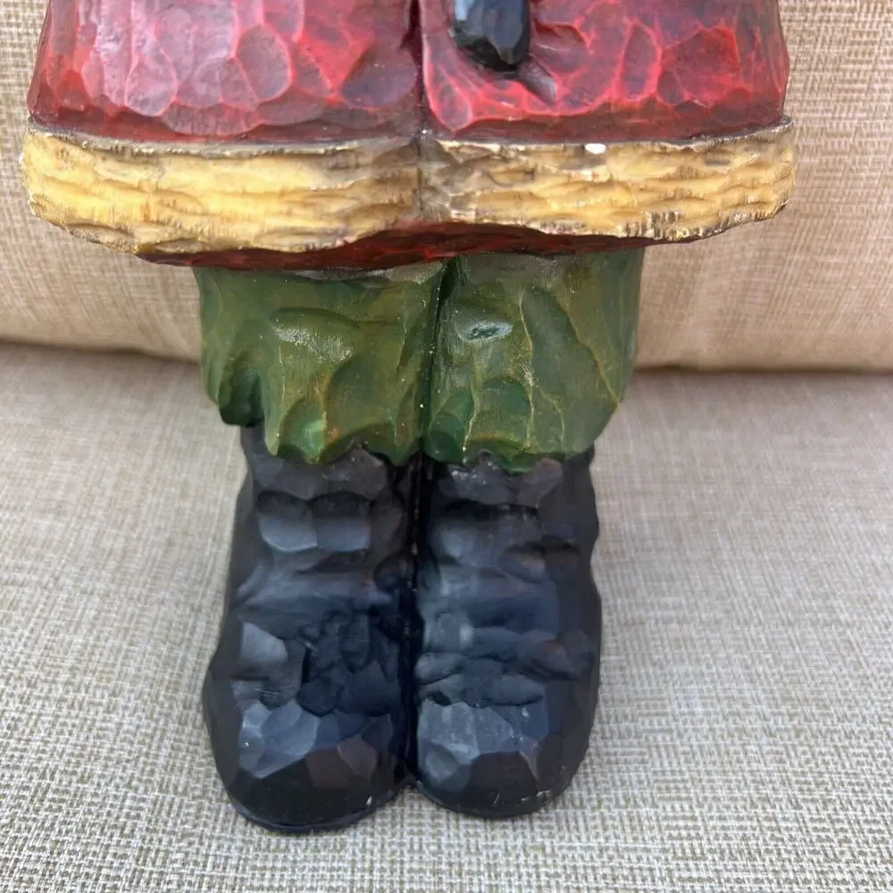 VTG Craig Kirkwood Signed Folk Art 15” Old World Santa Claus Hand Carved Wyoming